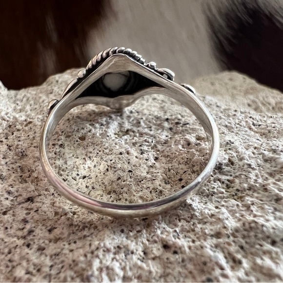 ❤️ Wild Horse Jasper Magnesite Navajo Southwestern  Sterling Silver Ring Size 8 - Picture 8 of 15
